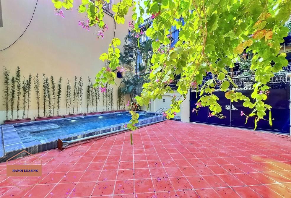 Spacious house with swimming pool for rent in Tay Ho, Hanoi Spacious house with swimming pool for rent in Tay Ho, Hanoi