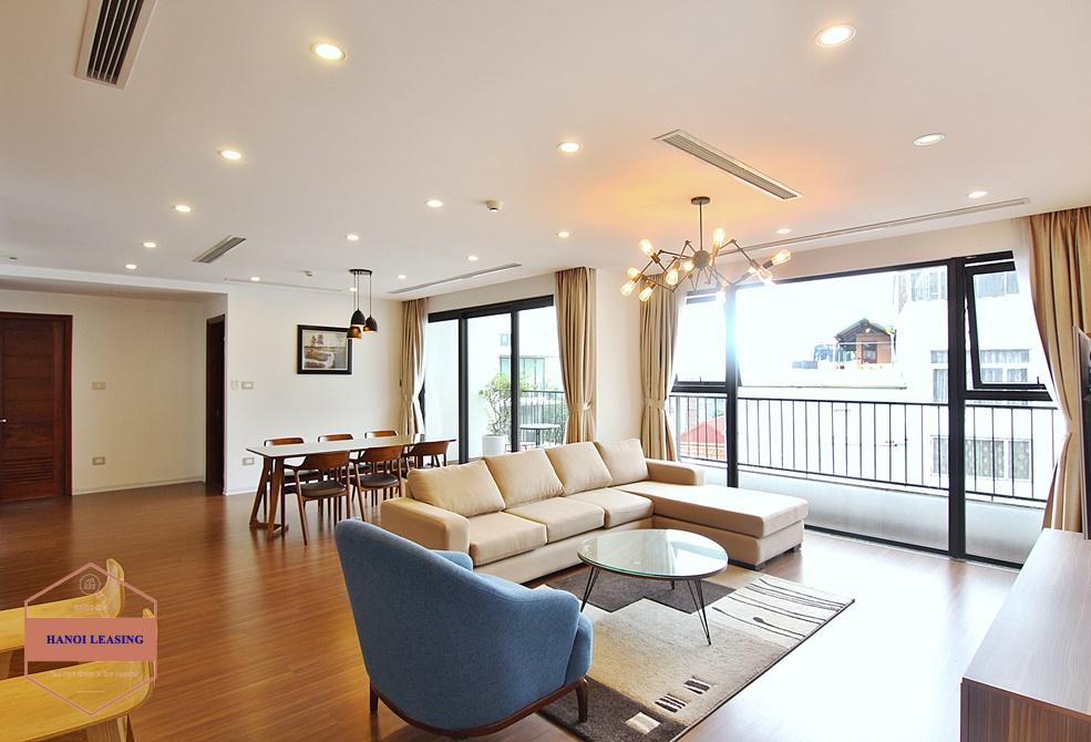 Luxury stylish furnished and spacious 4 bedrooms apartment for rent in Tay Ho
