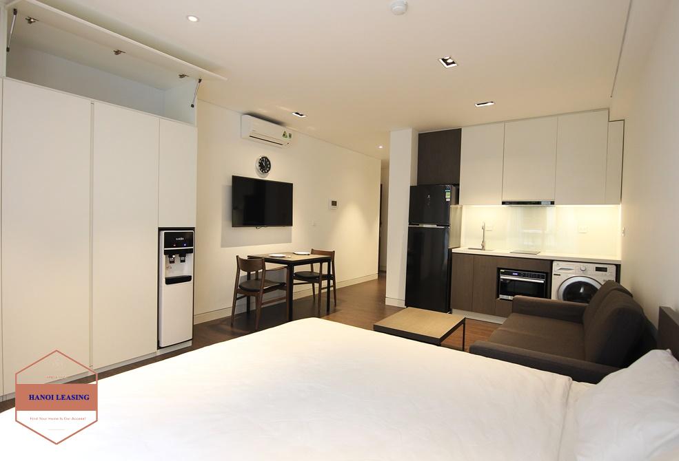 Modern and clean studio apartment for rent in Tay Ho district, Ha Noi