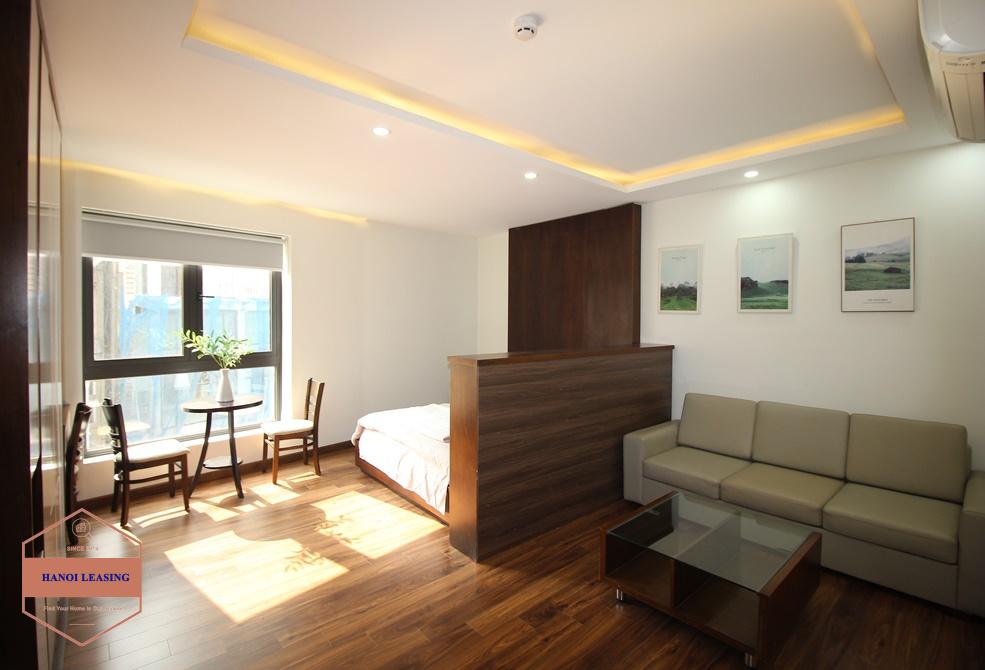 Quality & full of light studio for rent on To Ngoc Van, Tay Ho, Hanoi