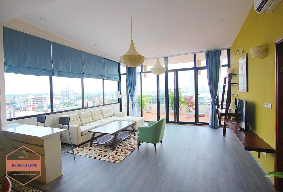 New and trendy 10th floor apartment with westlake view in Tay Ho, Hanoi