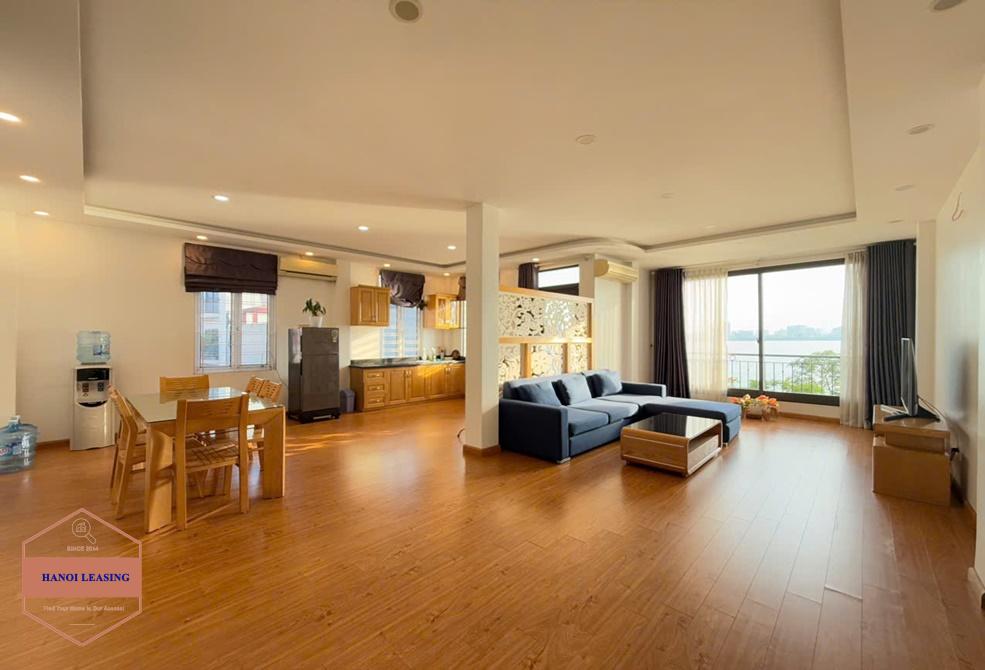 Lake view apartment with balcony for rent in Vu Mien area, Tay Ho