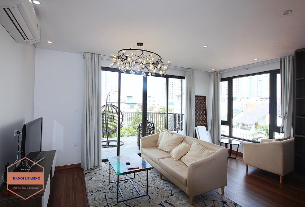 Beautiful and bright apartment for rent in the heart of Tay Ho district, Hanoi