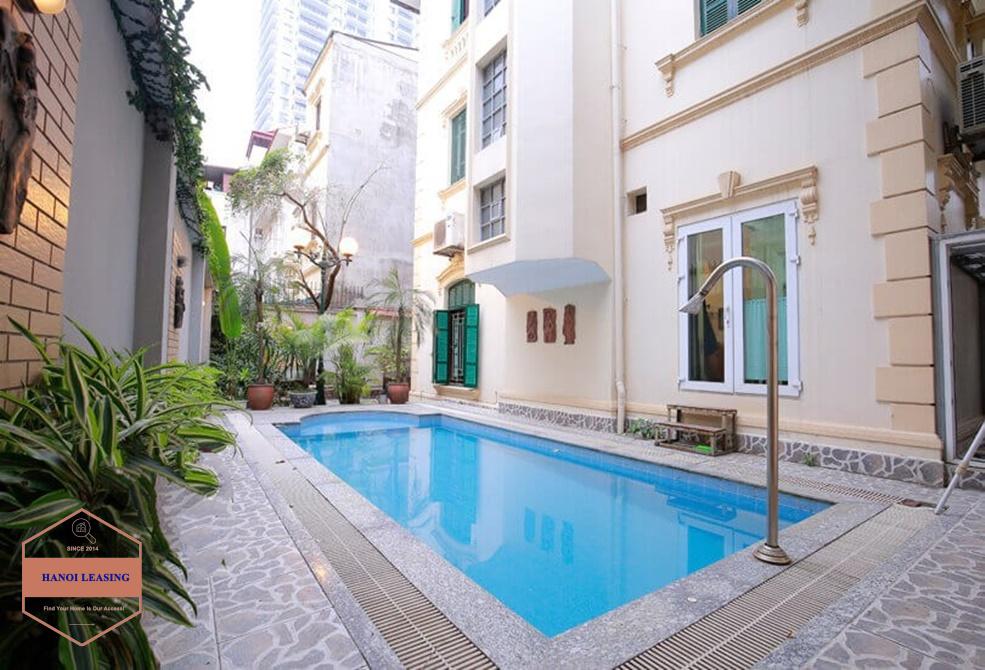 Spacious villa with swimming pool for rent in Tay Ho