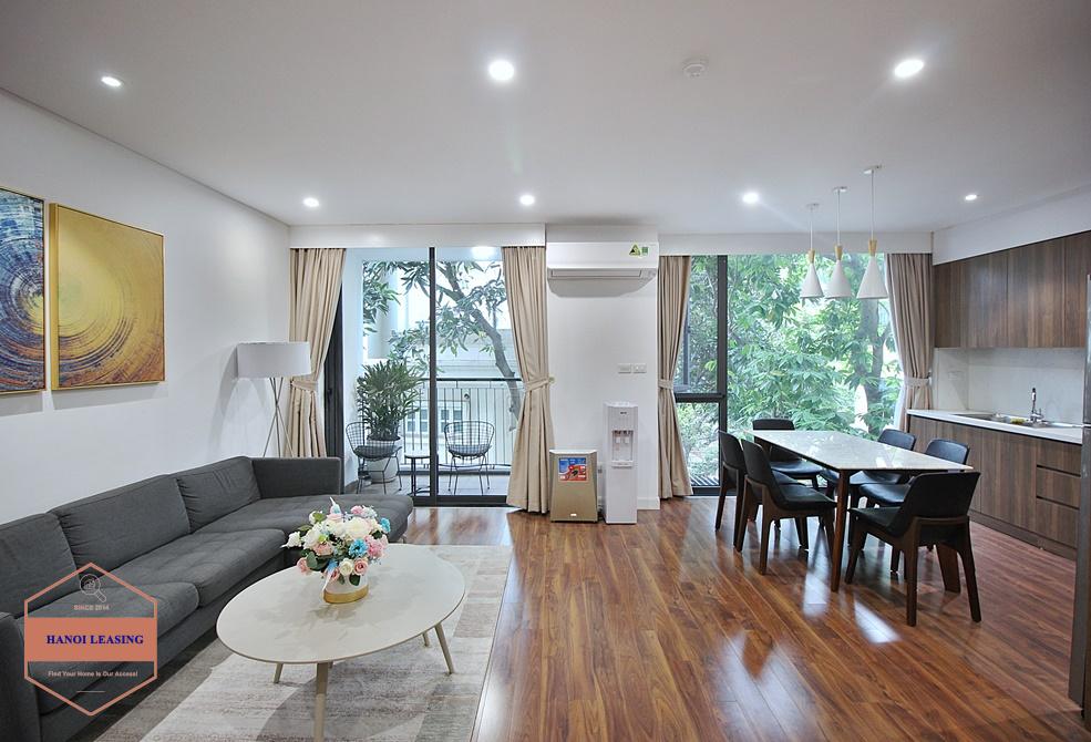A brightly serviced apartment for rent in Tay Ho area
