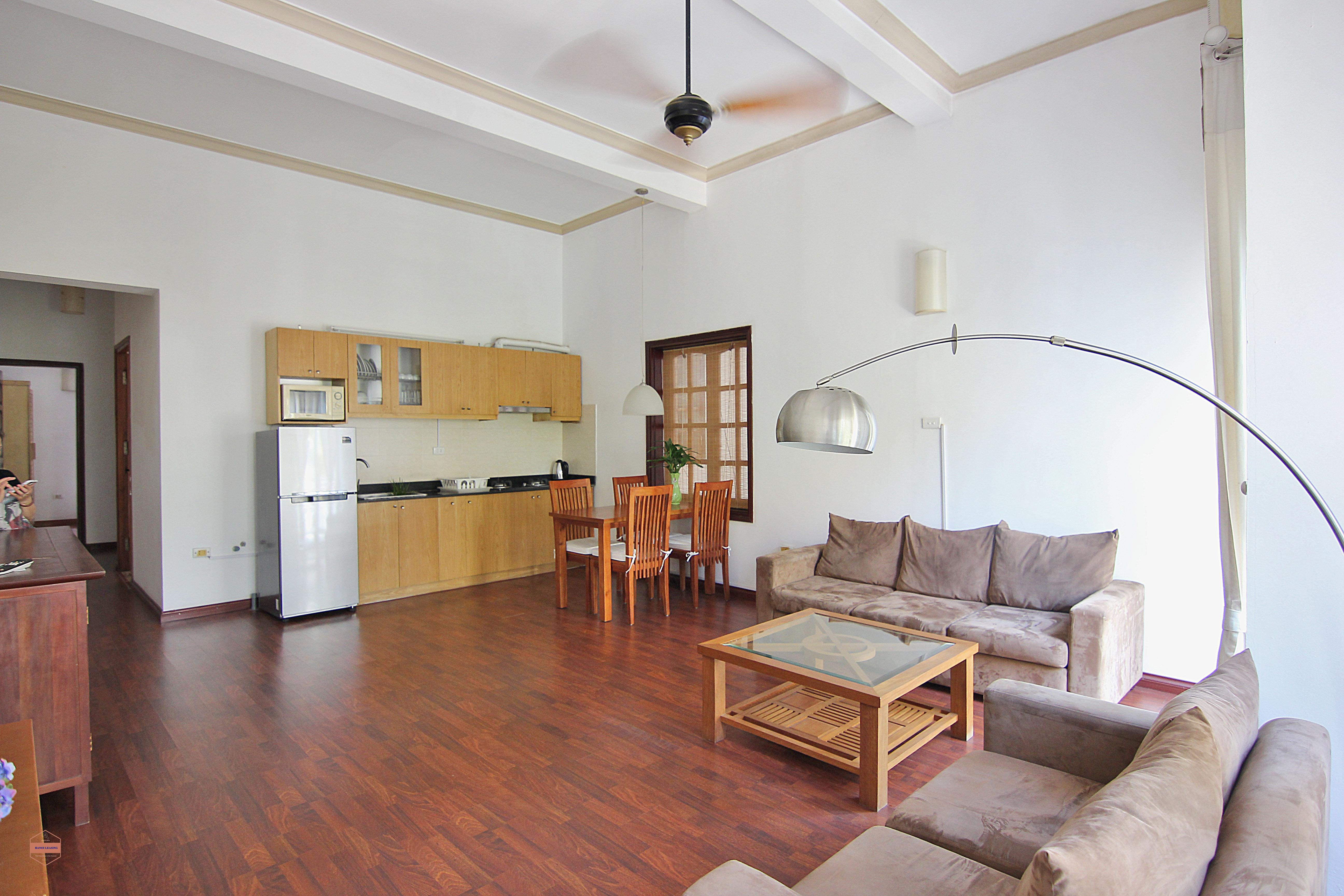Spacious high ceiling bedroom apartment for rent on To Ngoc Van