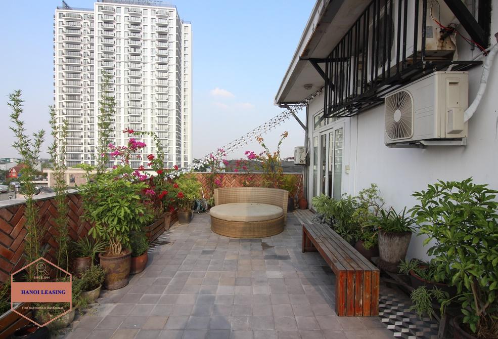 Two bedrooms with big balcony for rent in Tay Ho district, Ha Noi