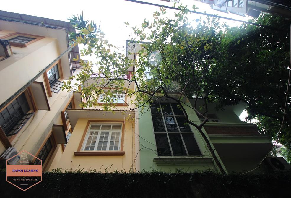 House for rent with car garage, large yard and terrace in Tay Ho, Hanoi