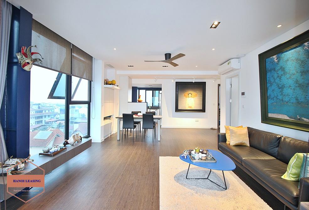 High-end 1 bed apartment with lake view for rent in To Ngoc Van street, Tay Ho