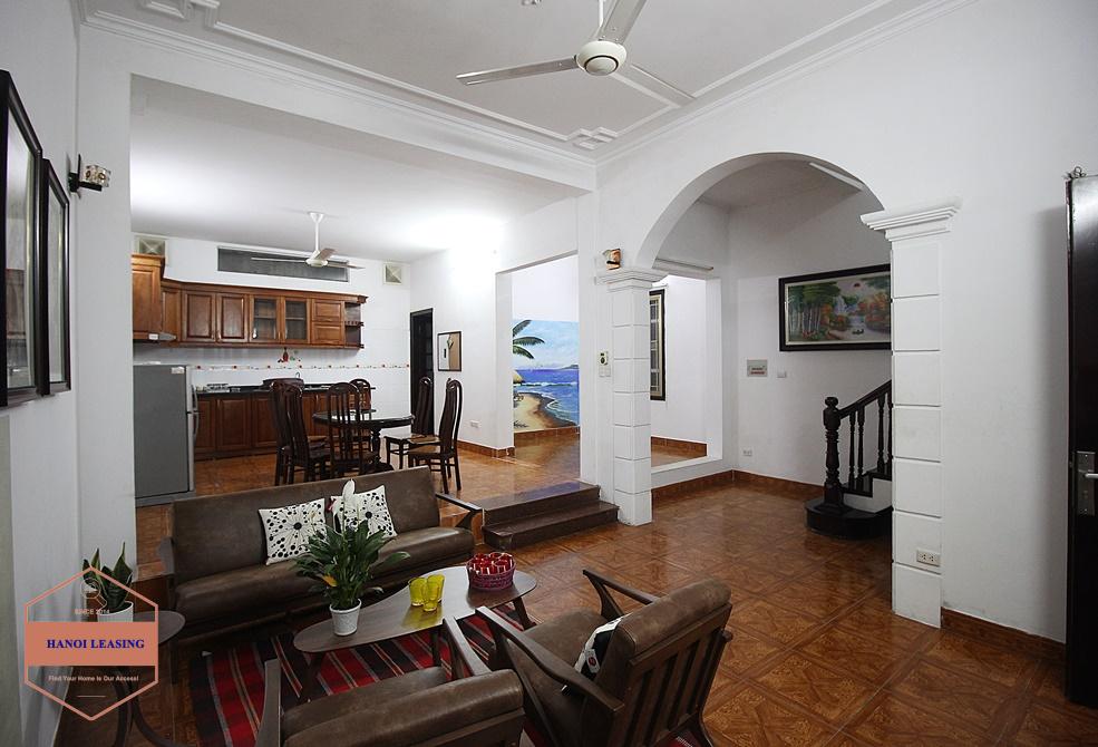 House with large terrace available for rent near lake side, Tay Ho district, Hanoi.