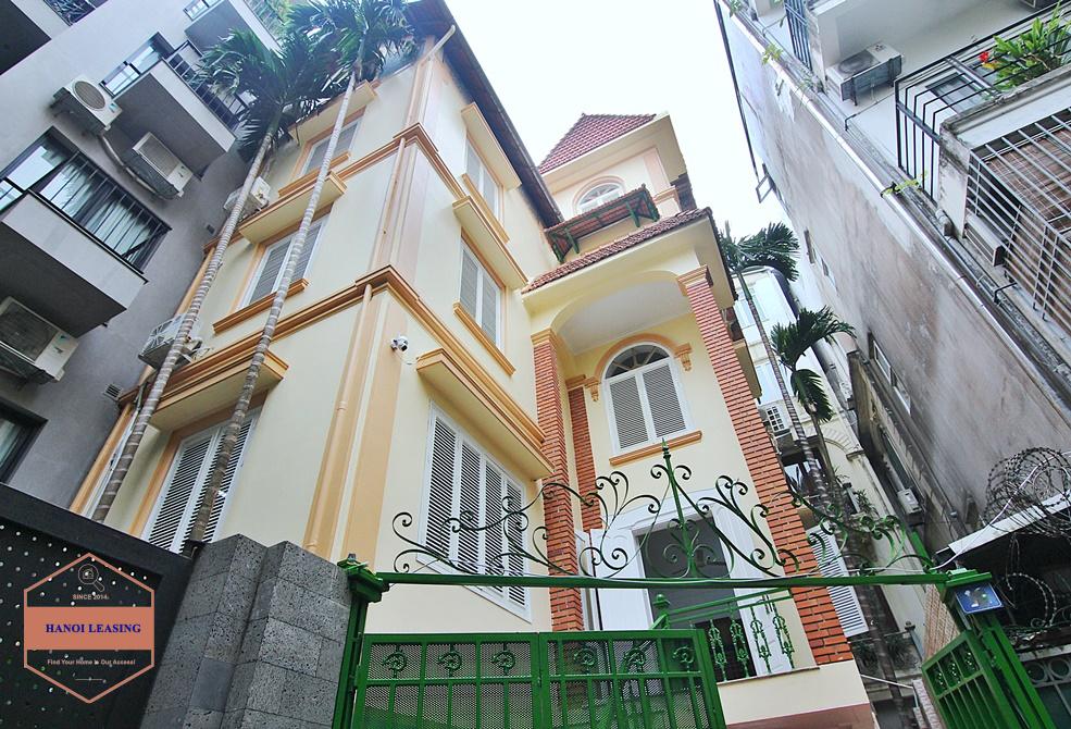 Furnished house rental with swimming pool in a quiet area in Tay Ho district, Hanoi