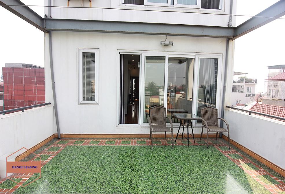 Penthouse apartment with huge balcony for rent in Tay Ho, Hanoi Penthouse apartment with huge balcony for rent in Tay Ho, Hanoi