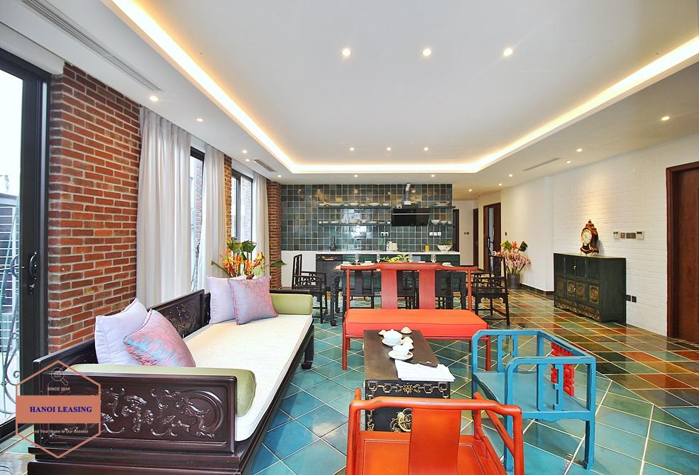 An unique and strange style 4 bedrooms apartment for rent in Dang Thai Mai, Tay Ho, Hanoi An unique and strange style 4 bedrooms apartment for rent in Dang Thai Mai, Tay Ho, Hanoi