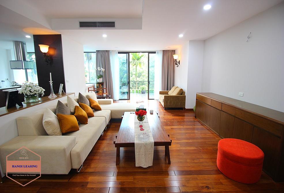 Beautiful apartment with 4 bedrooms for rent in Dang Thai Mai street, Tay Ho, Hanoi