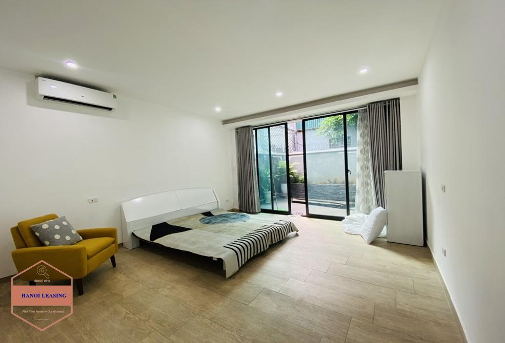 Modern garden house with furnished, 2 bedrooms for rent in Tay Ho area.