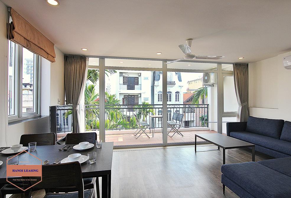 Apartment with balcony for rent in alley 12-2-5 Dang Thai Mai, Tay Ho Apartment with balcony for rent in alley 12-2-5 Dang Thai Mai, Tay Ho