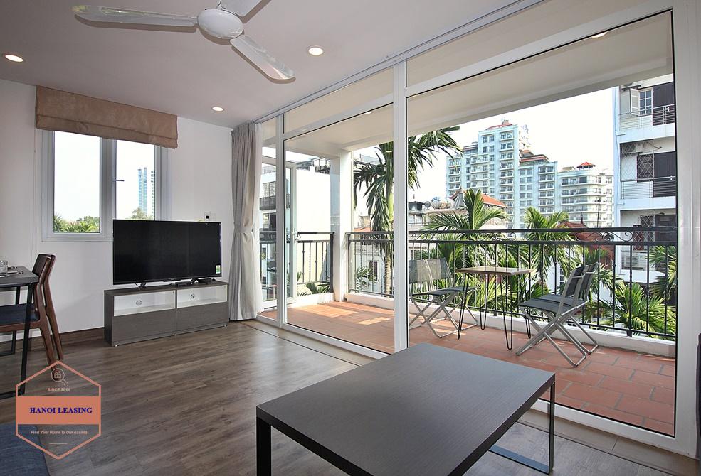 Apartment with balcony for rent in alley 12-2-5 Dang Thai Mai, Tay Ho Apartment with balcony for rent in alley 12-2-5 Dang Thai Mai, Tay Ho